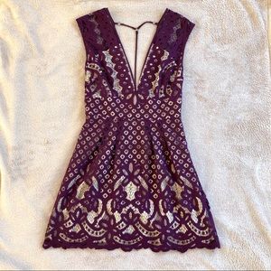 Free People One Million Lovers Lace Mini NWT